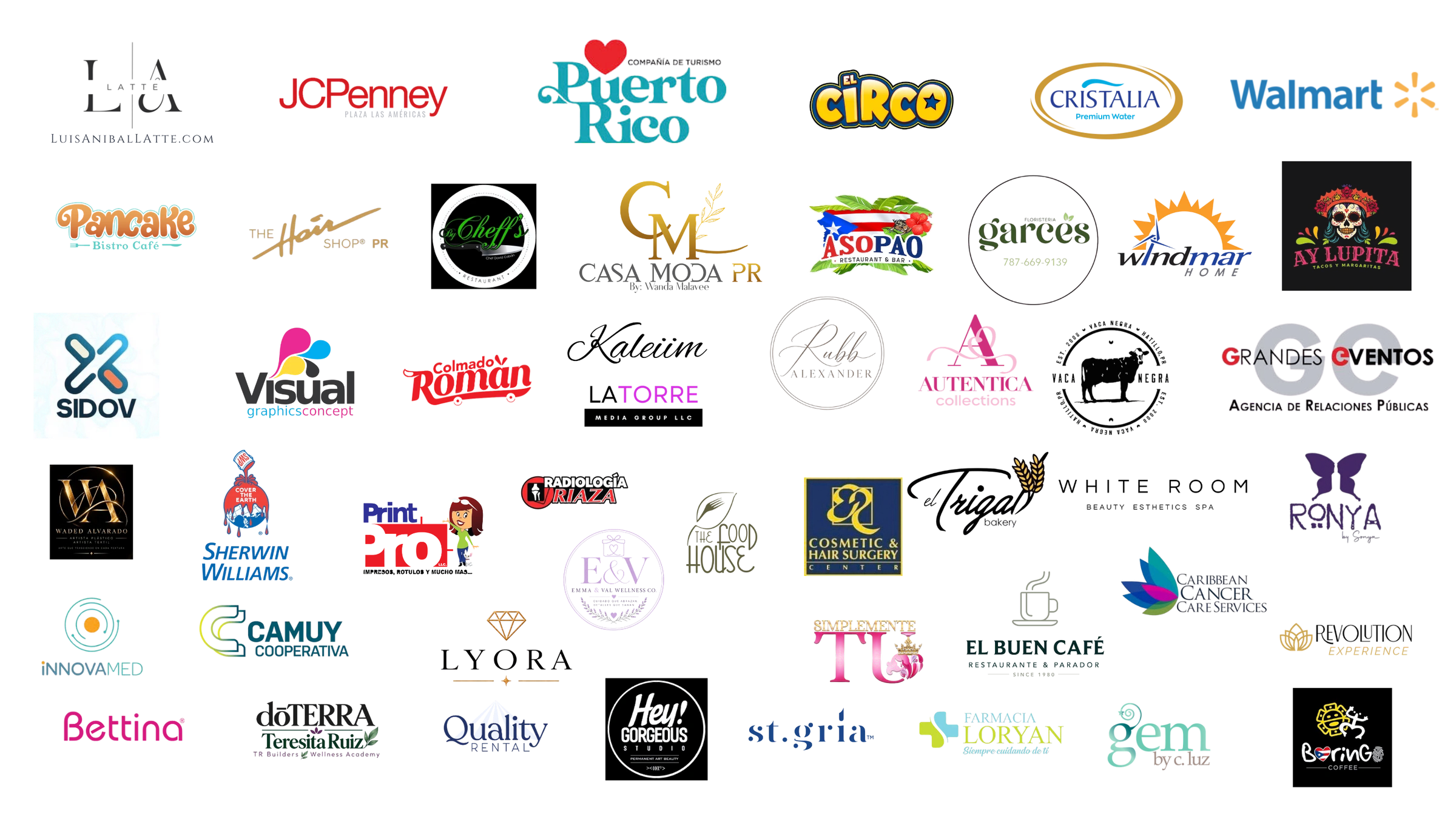 Auspiciadores de Sin Pedir Permiso: El Retreat — Luisanibal Latte, JCPenney, Compañía de Turismo de Puerto Rico, El Circo, Cristalia, Walmart, Pancake Bistro Café, The Hair Shop PR, Chef's, Casa Moda PR, Asopao Restaurant & Bar, Garcés, Windmar Home, Ay Lupita, Sidov, Visual Graphics Concept, Colmado Román, Kaleüm, La Torre Media Group LLC, Rubb Alexander, Autentica Collections, Vaca Negra, Grandes Eventos Agencia de Relaciones Públicas, Waded Alvarado, Sherwin Williams, Print Pro, Radiología Diaz, The Food House, Cosmetic & Hair Surgery Center, El Trigal Bakery, White Room Beauty Esthetics Spa, Ronya, InnovaMed, Camuy Cooperativa, Emma & Val Wellness Co., Lyora, Simplemente Tú, El Buen Café, Caribbean Cancer Care Services, Revolution Experience, Bettina, doTERRA Teresita Ruiz, Quality Rental, Hey Gorgeous Studio, St. Gria, Farmacia Loryan, Gem by C. Luz y Boringo Coffee